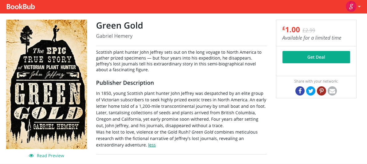 Green Gold on BookBub