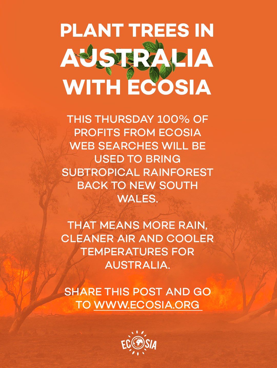Plant trees in Australia with Ecosia
