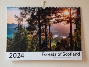 Forests of Scotland 2024 calendar by Gabriel Hemery